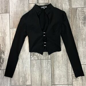 I.AM.GIA Black Long Sleeve Top XXS